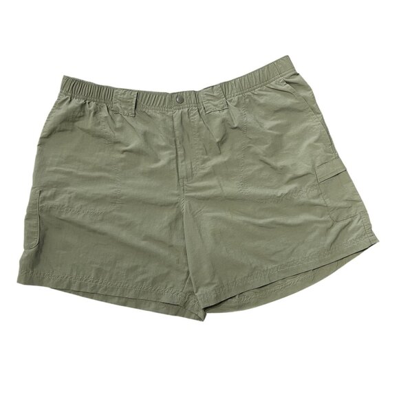 Lot of 2 Columbia XL Nylon Cargo Swim Shorts In Black & Olive Green - Picture 7 of 11